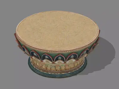 Traditional lotus pedestal Free 3D model