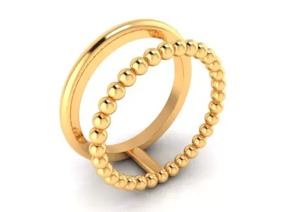 Ring M161 The luxury female abstract ring wedding 3D print model