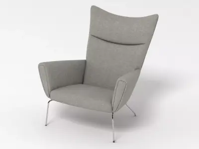 Hans J Wegner Wingchair 3D model