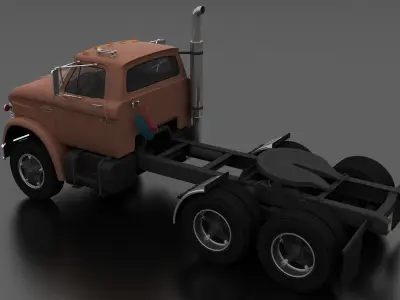 N-Series NT-950-D Semi Truck 1963 Low-poly 3D model