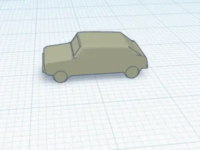 Low poly toy car Low-poly 3D model