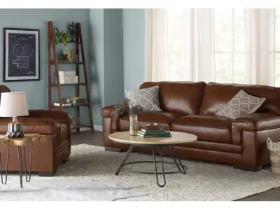 Keara Leather Sofa 3D model