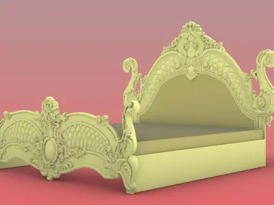 bed desgin 3d model file STL and rhino 3D model