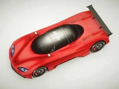 Generic Supercar v13 Low-poly 3D model
