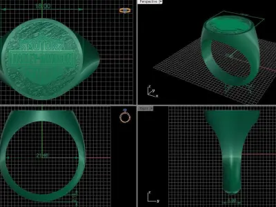 harley-davidson simple ring 3D print model