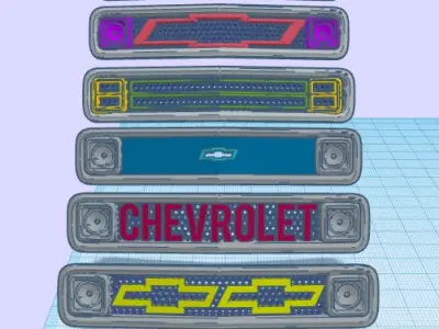 Late 60s and early 70s Chevy Truck Grills 3D print model