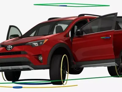 Toyota RAV4 Adventure 2018 Rigged 3D model