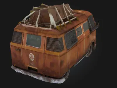 Rusty Road Tripper  Faded Memories on Four Wheels 3D model