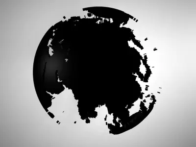 Globe Shell Black 3D model