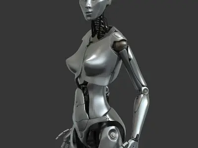 Female Robot 3D model