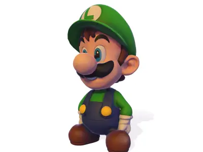 cute Luigi 3D model 3D print model