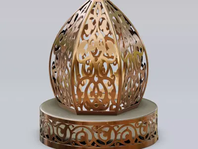 Traditional moroccan patterned lantern 3D model