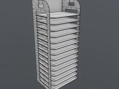 Drawers in Cardboard Low-poly 3D model