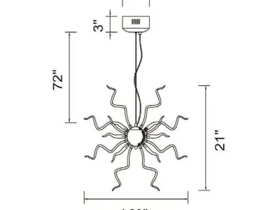 Finnley Light Sputnik Sphere Chandelier 3D model