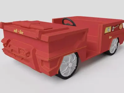 ride on car fire truck design 3D model