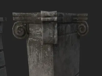 rome column Low-poly 3D model