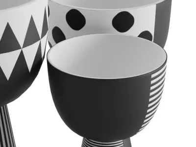 Pattern Bowl Trio 3D model