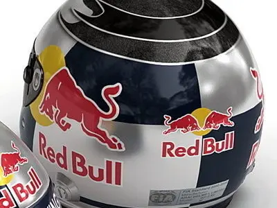 Helmet F1 2009 Sebastian Vettel 3D model