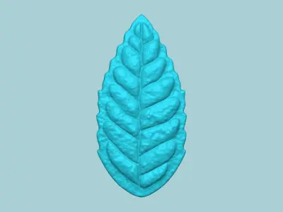 Peppermint Leaf Mold - Artificial Herb Molding Tool 3D print model