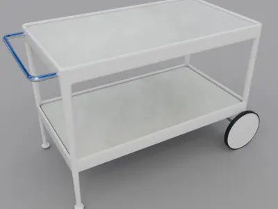 Knoll 1966 Richard Schultz Serving Cart model 3D model