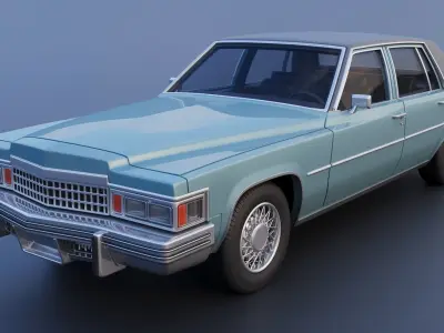 Cadillac Sedan Deville 1977 3D print model