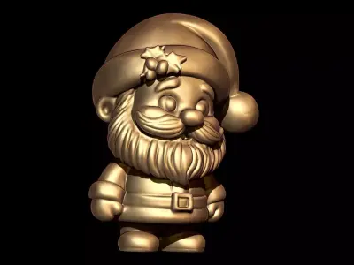 Kawaii Santa Claus 3d Model 3D print model