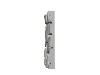 Natural Dolomite Stone Wall 3D model