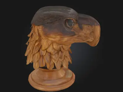 Eagle Majesty Regal Bird Sculpture 3D model