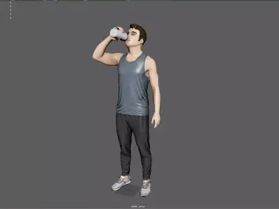 REALISTIC ATHLETIC MALE  GAME READY LOW POLY MODEL Low-poly 3D model