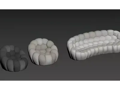 Petal Sofa 3D model
