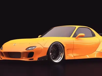 Mazda RX-7 custom modified 3D model
