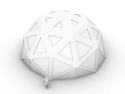 Geodesic Dome with Dynamic Perforations 3D model
