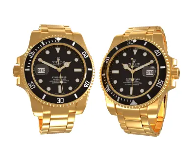 Luxury Gold Rolex Watch  High Poly 3D Model 3D model