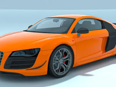 High Performance Mid Engine Sports Car 3D model
