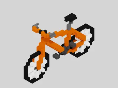 Bike Voxel Free low-poly 3D model