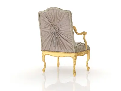 Venetian gold armchair by Modenese 3D model