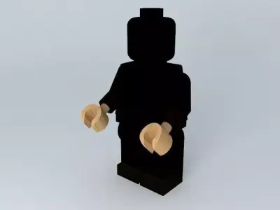 Wooden Lego  Free 3D model