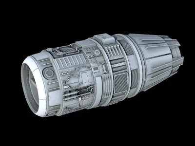 Sci-Fi Engine Pack 3D model