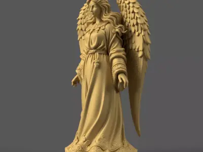 Elegant Angel STL for Christmas Nativity 3D print model