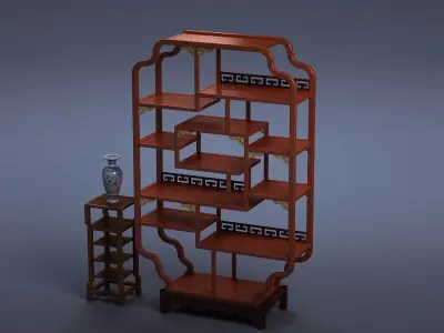 cabinet cabinet wardrobe sofa bed table bookshelve 3D model