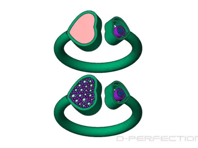 Chopard Happy Heart Diamond Ring 3D print model