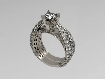 Soliter ring 3D print model N - 186 3D print model