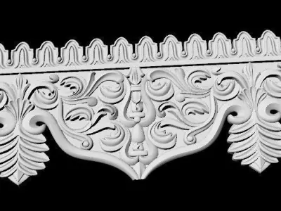 Central decor ornament for furniture 3D model 390