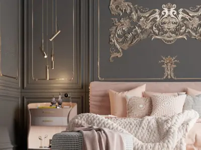 interior  design bedroom  3D model