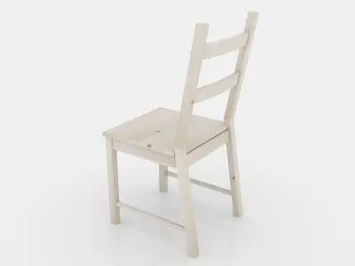 Chair wooden Free low-poly 3D model