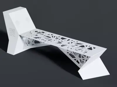 Modern bench with smart functions Free 3D model