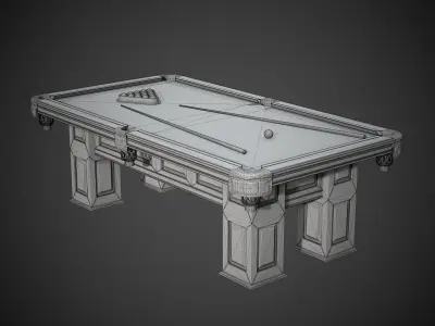 Pool Table Britton Heritage Low-poly 3D model