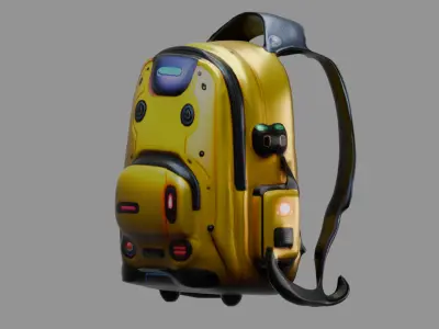 Stylized Backpack BP23 Low-poly 3D model