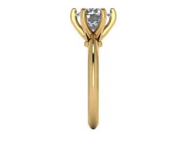 Solitaire Diamond Women Ring R5 3D print model purchase