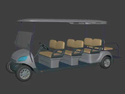 Generic Large Golf Cart -- Club Car -- Electric Sport Vehicle 3D model